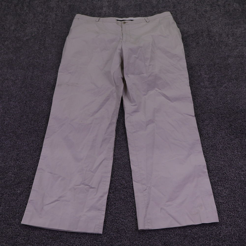 Claiborne Chino Pants Mens 40x30 Beige Flat Front Straight Leg Casual